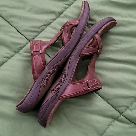 Brown Leather Merrell Sandals Size 10 - Picture 6 of 7